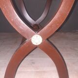 Pair of bedside tables with X-shaped base