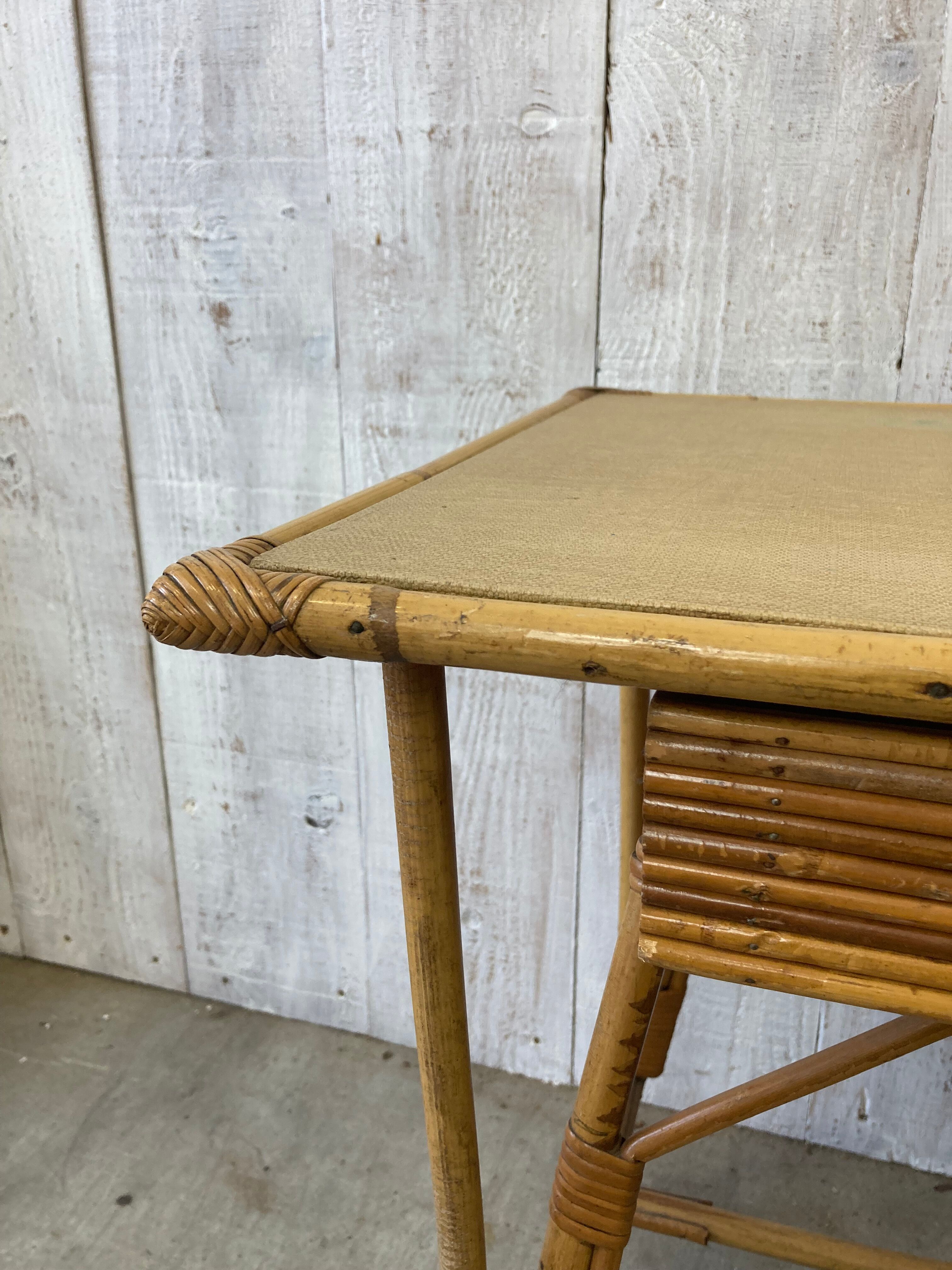 Vintage rattan desk