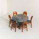 Dining table in solid Juparana granite