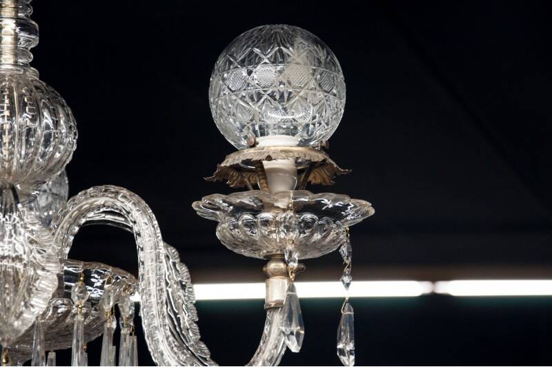 Murano crystal chandelier, Italy.