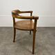 Chalet-style carved wooden tripod armchair