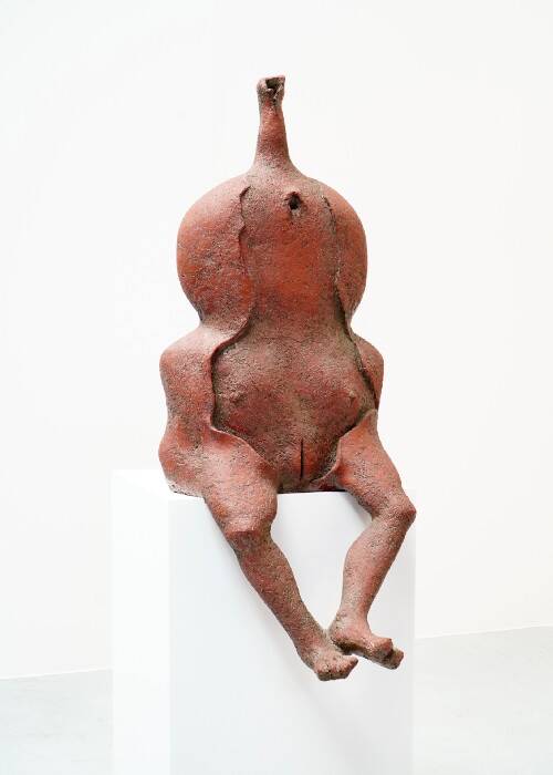 Yves Rhayé, XL Biomorphic Terracotta Sculpture