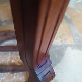 Guéridon ancien en bois massif avec plateau en marbre