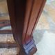 Antique solid wood pedestal table with marble top