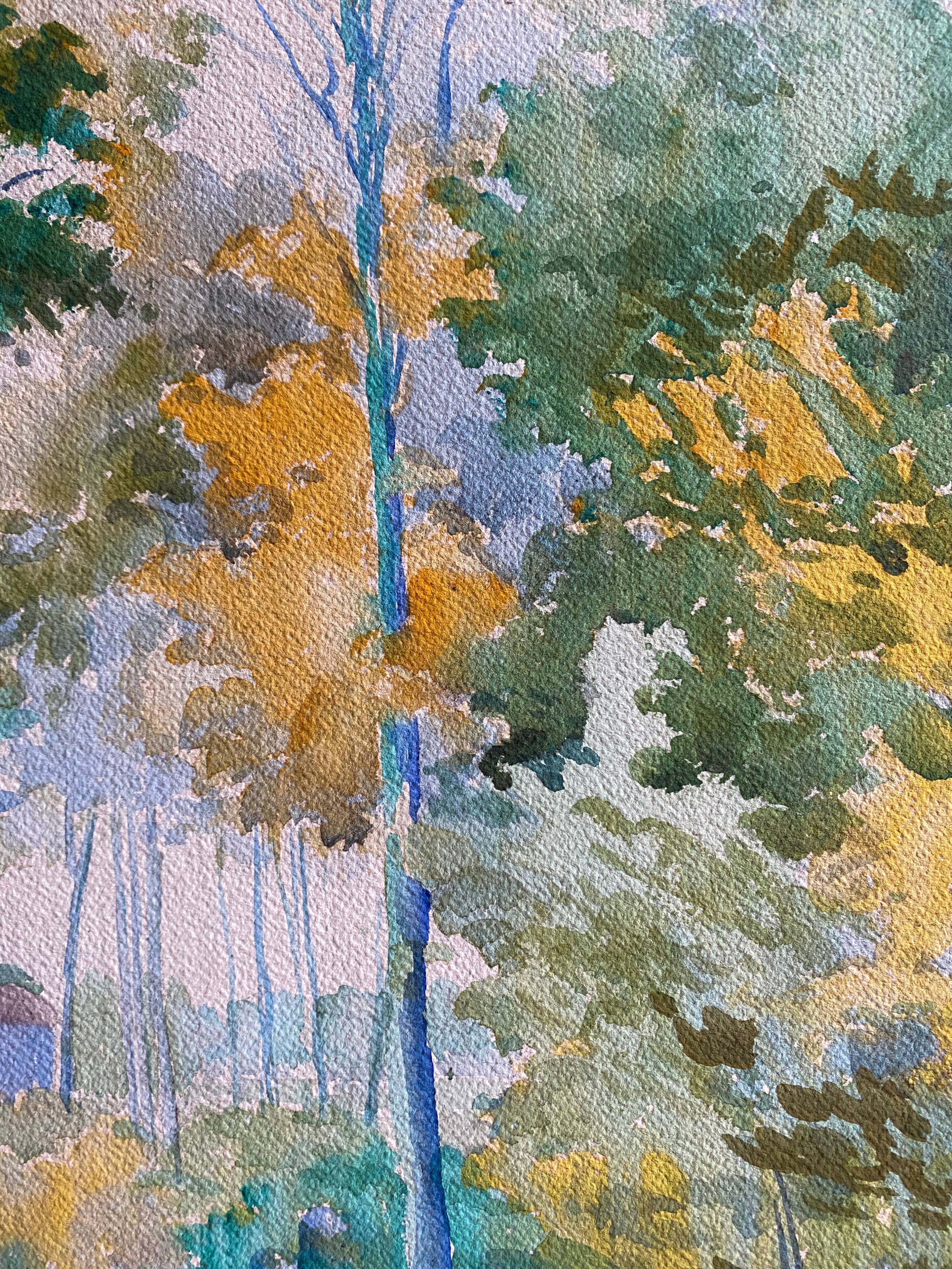 Watercolor painting signed Andrée Chameron (1894-1985)