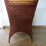 Woven rattan armchair, 1980s