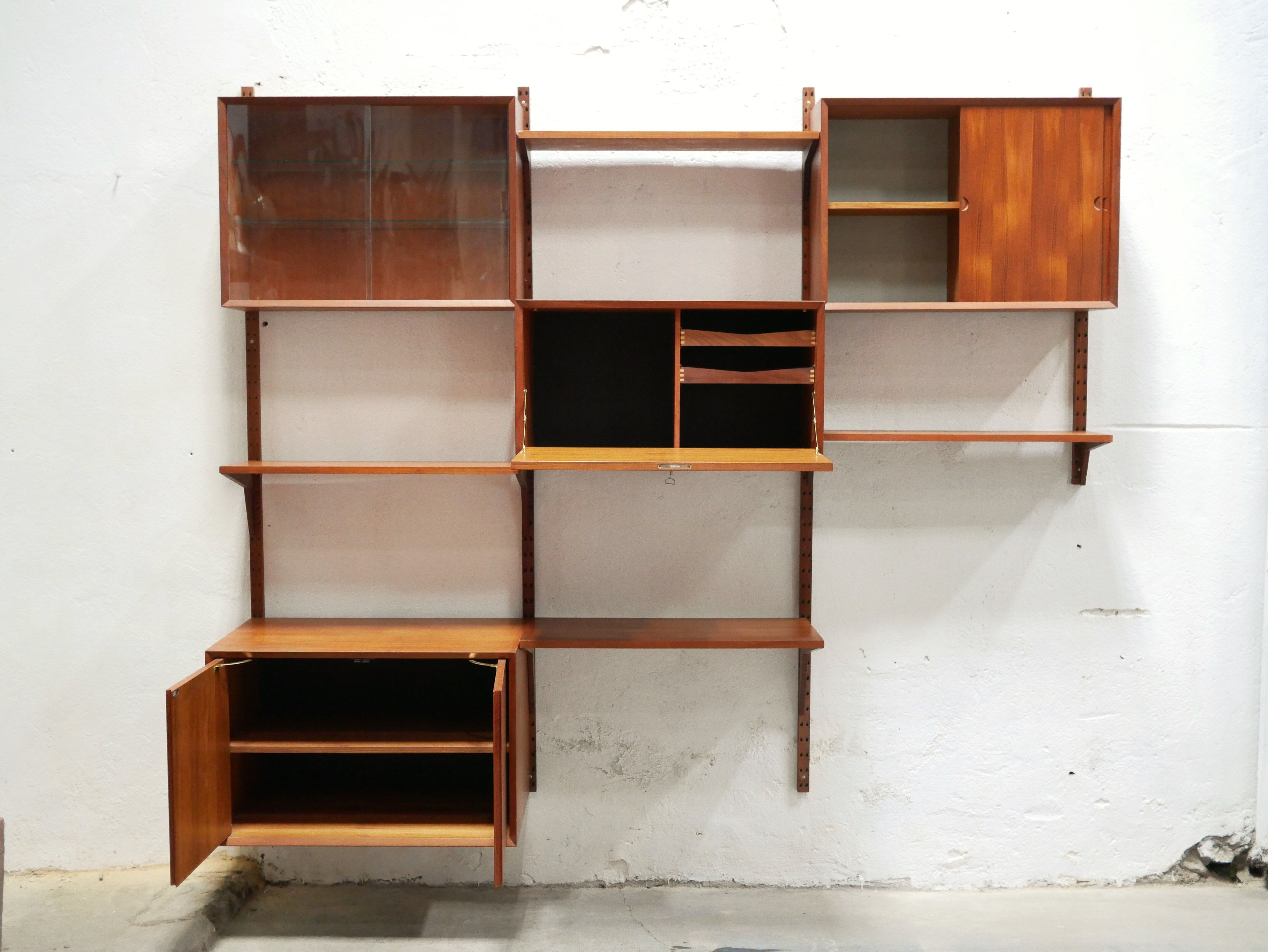 Royal System Scandinavian Modular Wall Shelves by Poul Cadovious for Cado Editions