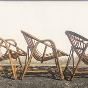 Vintage 1960s bamboo rattan chairs