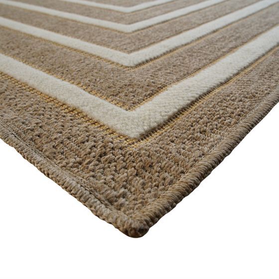 Geometric patterned jute rug 190x290 cm