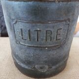 Old metal fishmonger measure box