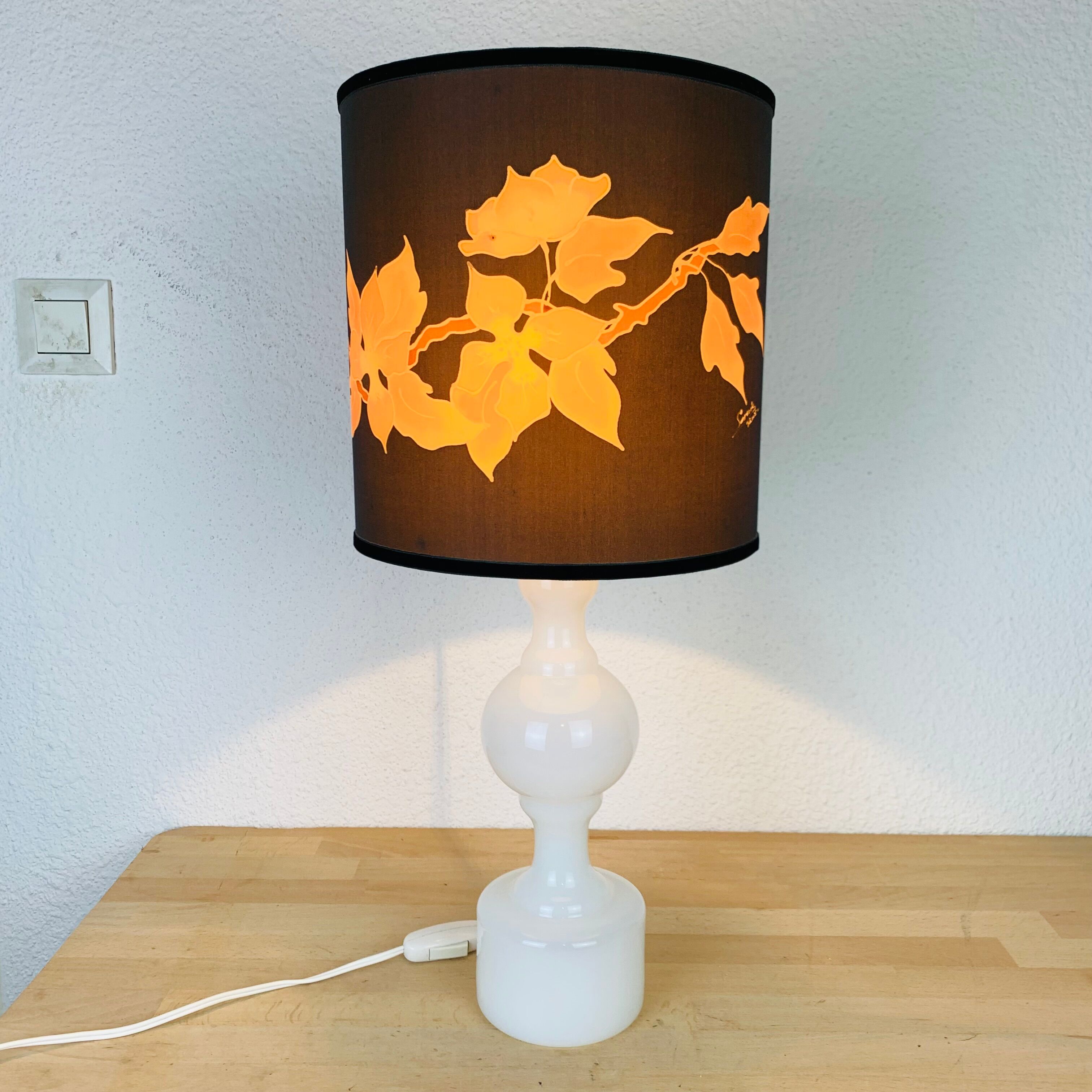 White opaline lamp 50s