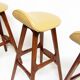 Three 1960s Danish Bar Stools In Rosewood & Leather by Erik Buch