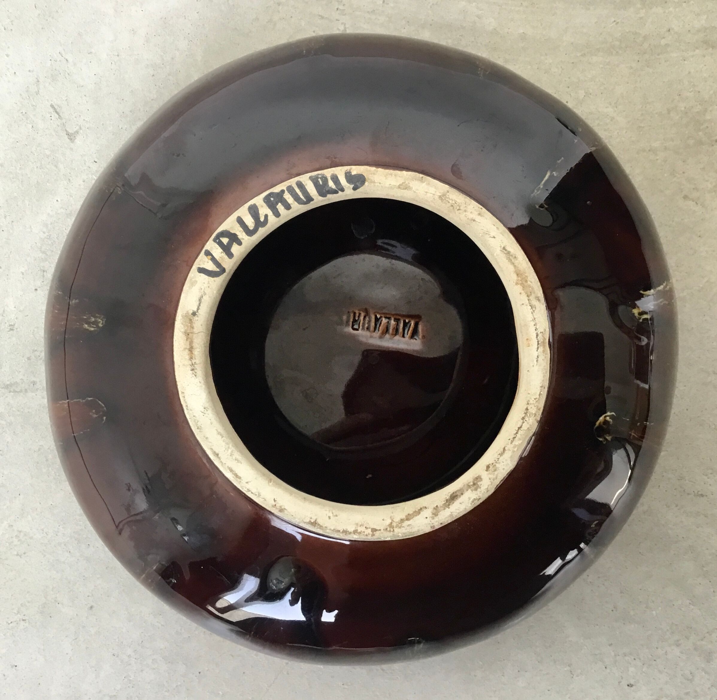 Ceramic ashtray signed Vallauris - 1960