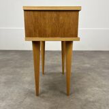 Vintage blond wood bedside table, 1960s