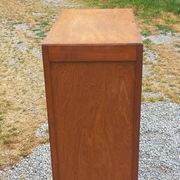 Vintage 1950s chest of drawers with tapered legs and 5 drawers.
