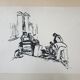 André Duculty (1912-1990) India ink on paper "The return of sinners" Monogrammed at the bottom