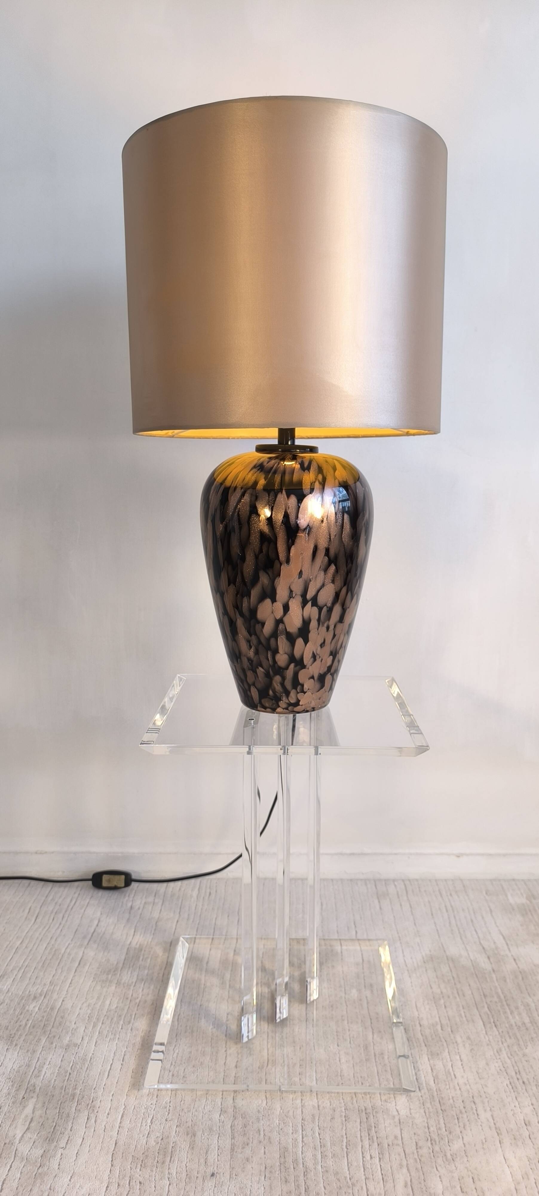 Lampe de table Murano Avventurina — Vincenzo Nason, 1969, parfait état