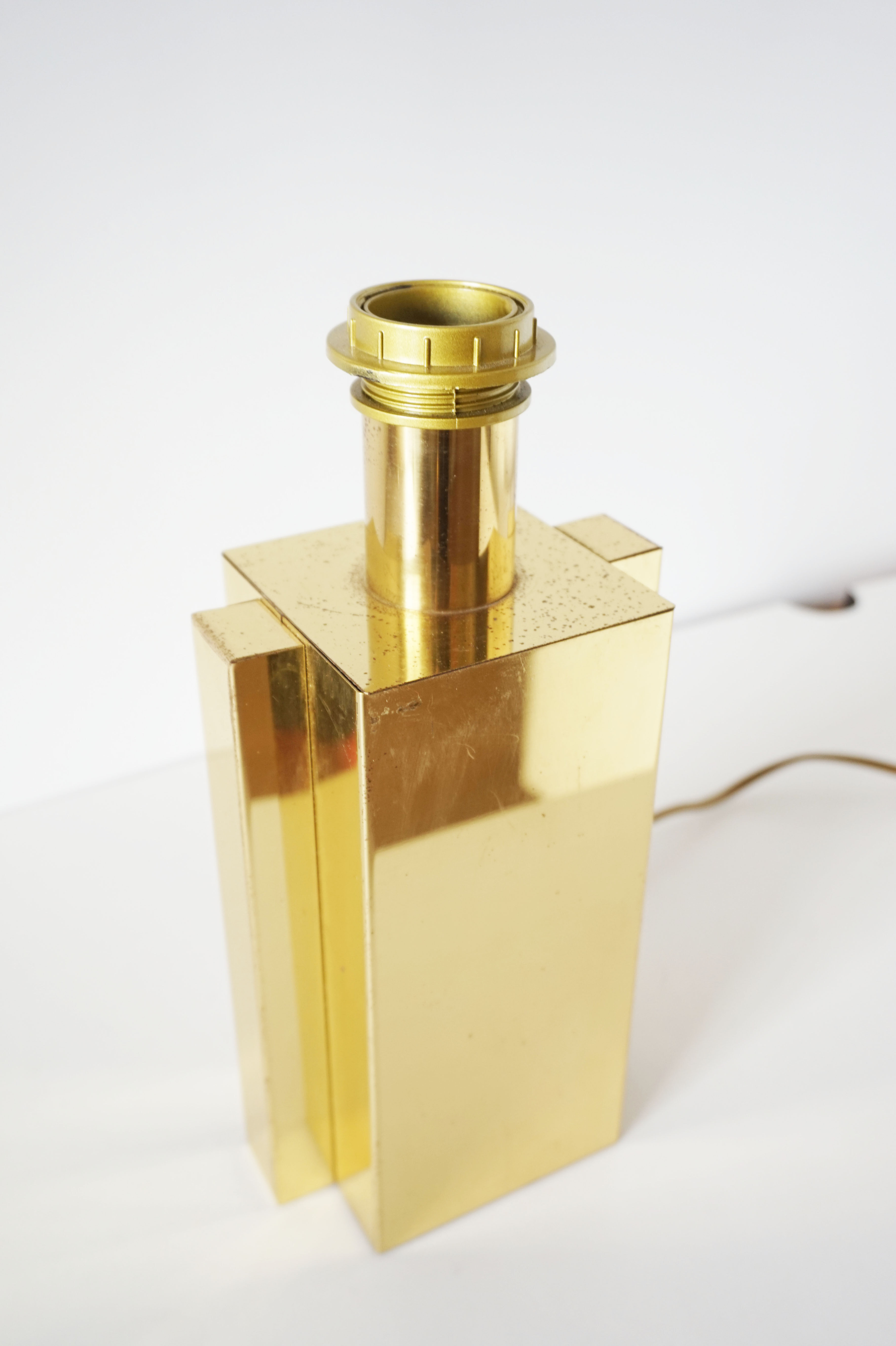 Vintage gold metal lamp foot