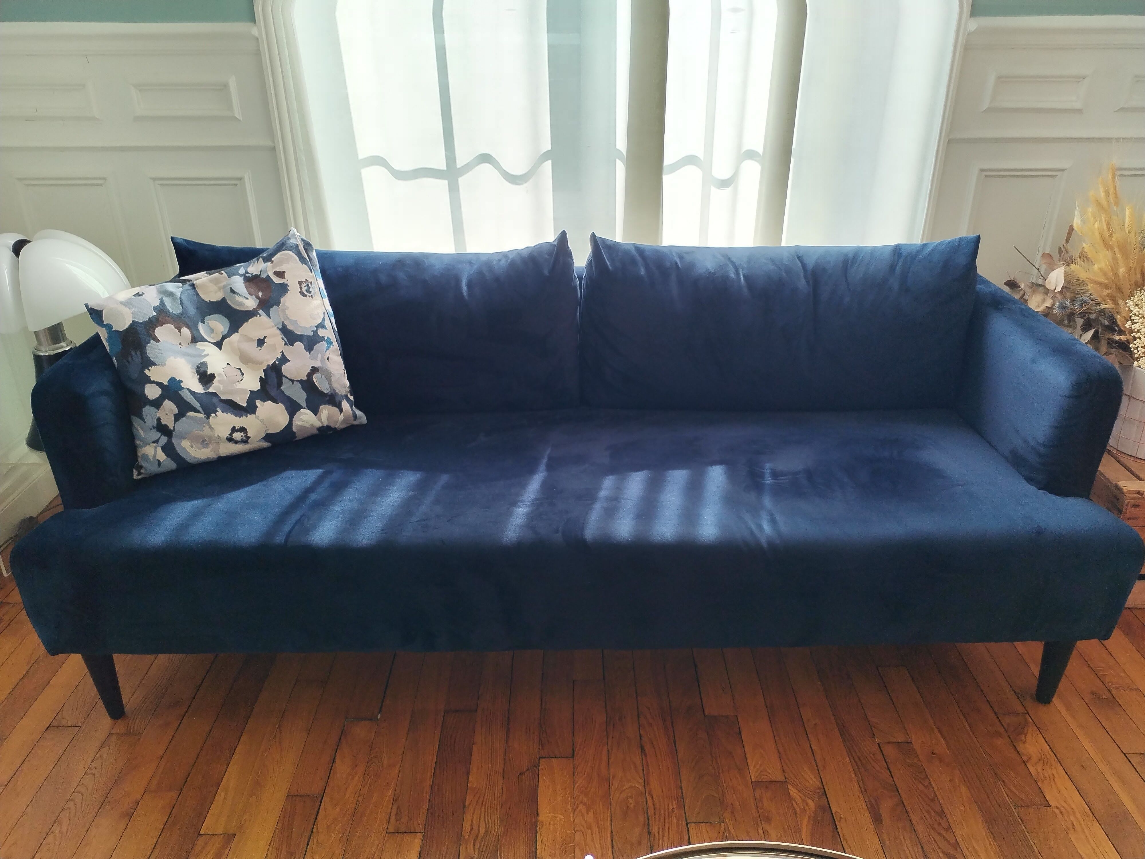 Blue sofa royal velvet, Maison du monde