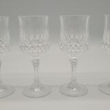 Set 4 verres ciselés en cristal bas