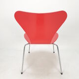 Set of 6 chairs "model 7" Arne Jacobsen for Fritz Hansen, Denmark, 1991