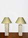 French lamp sculpture in white stone in the style of Albert Tormos.