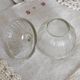 Small vintage candy dish / sugar bowl in ribbed glass