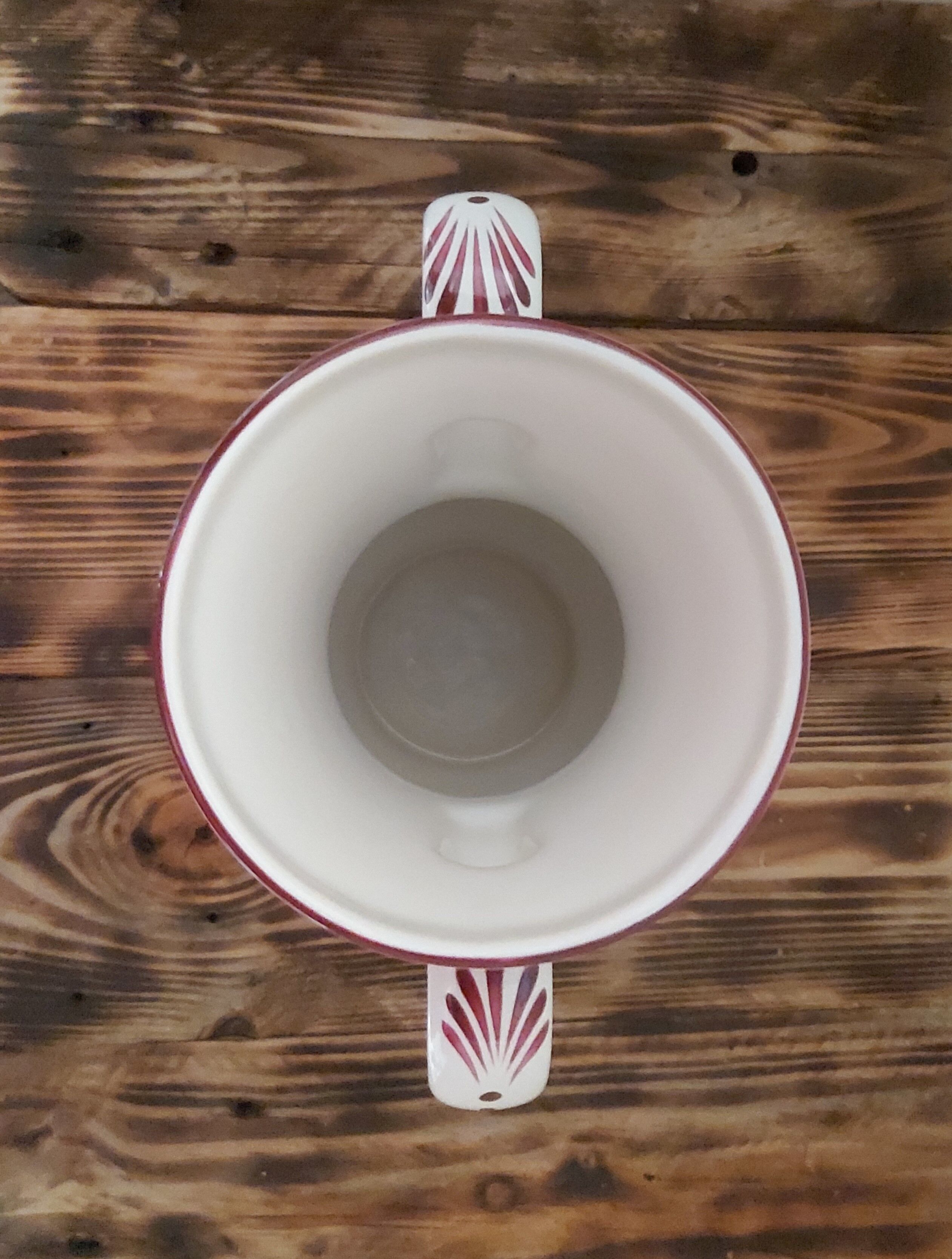 Vase 2 anses KG Luneville motif fleurs bleues
