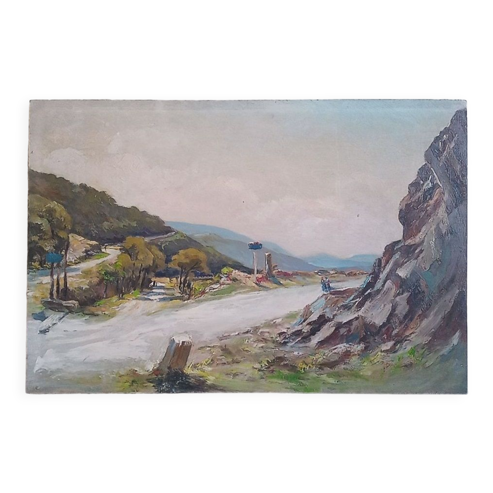 Painting edouard leverd (1881-1950) oil on panel - 32 x 47 cm - collet villefort