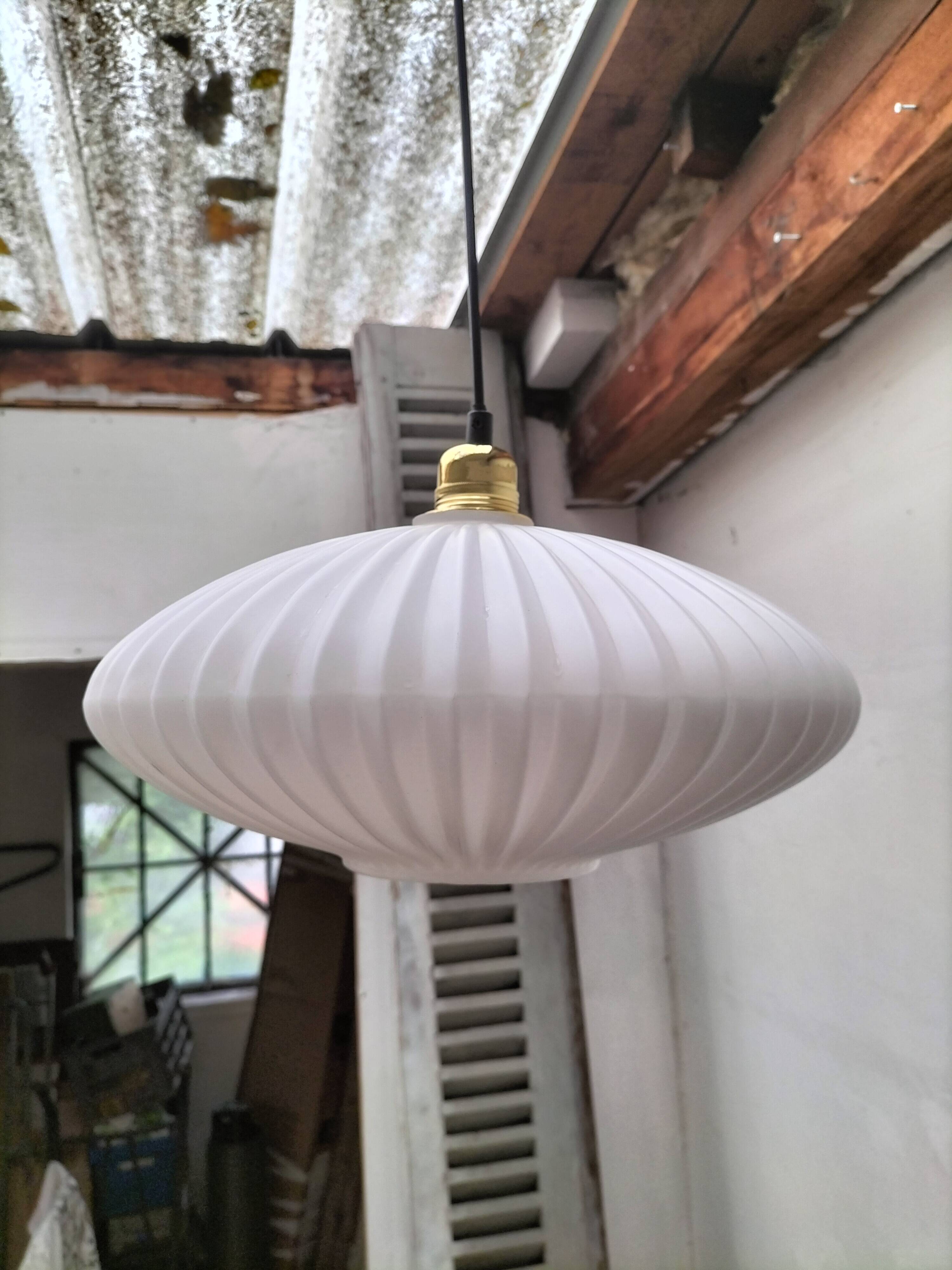 Vintage glass pendant light