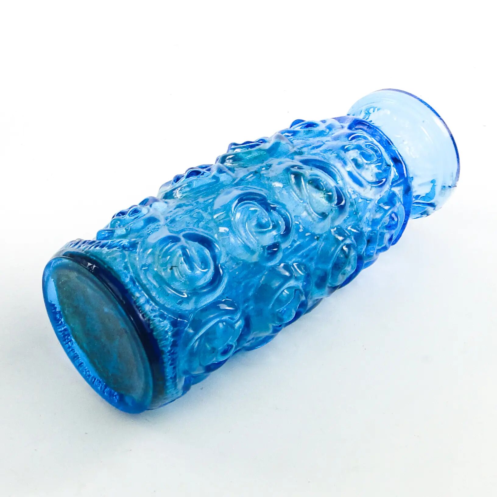 Roses vase mid-century modern, glass, Poland, 1970s