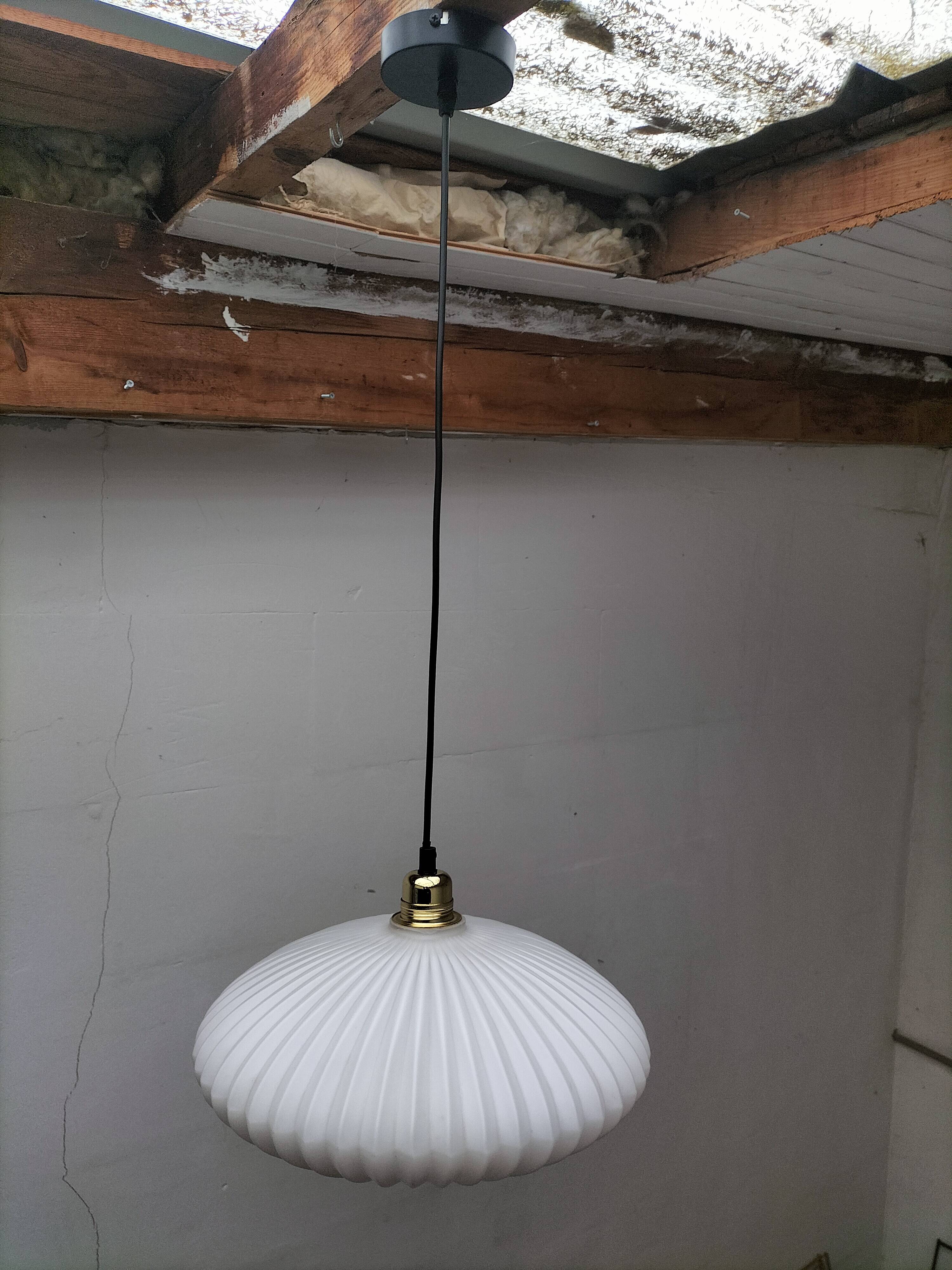 Vintage glass pendant light