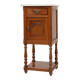 Art Deco Nightstand in Oak with Carrara Marble Top, France 1930s