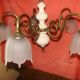 five-armed light chandelier from the 70s/80s era