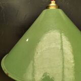 Enameled sheet metal cone pendant light