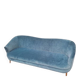 Blue velvet Art Deco sofa