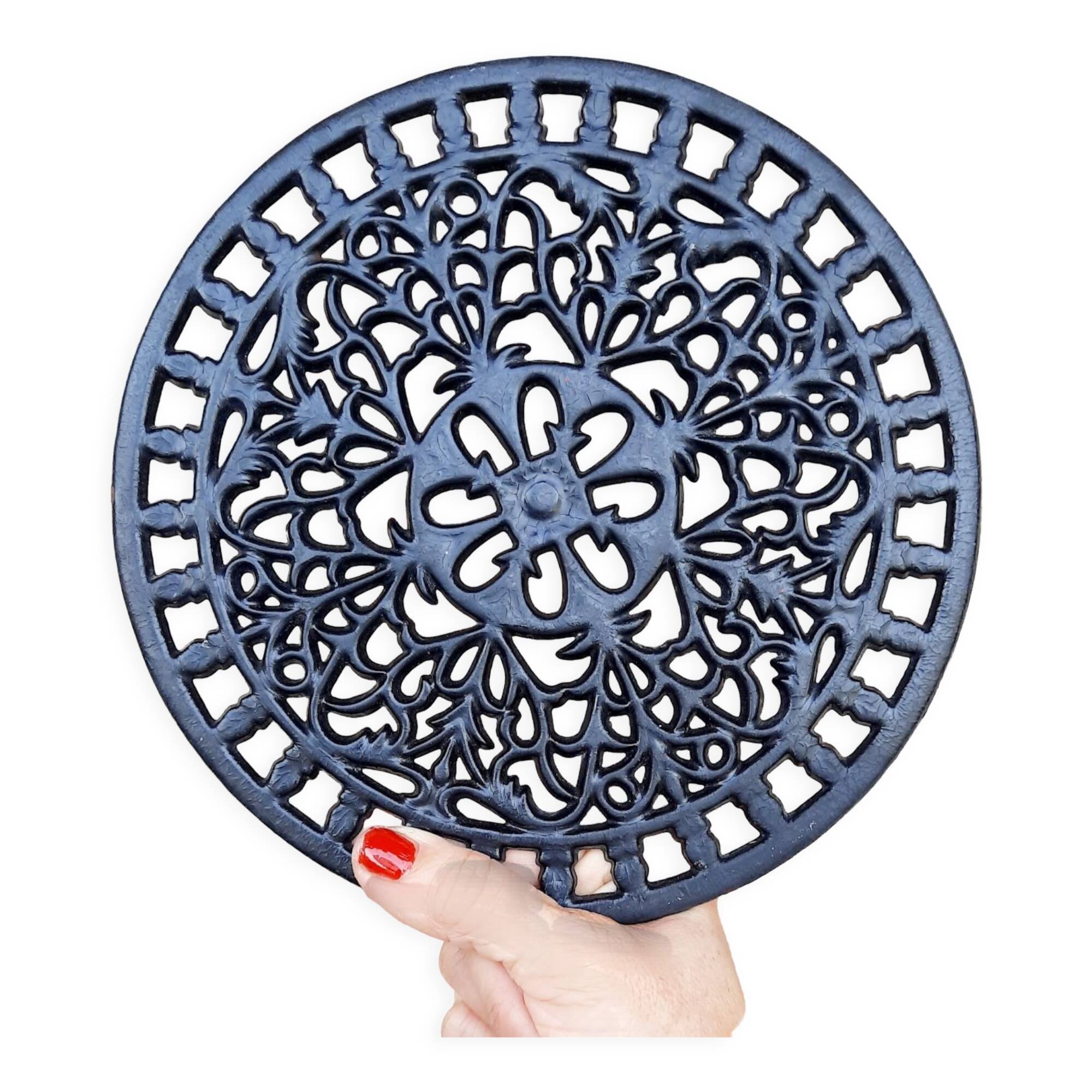 Dessous plat en fonte noir