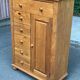 Commode anglaise à tiroirs en bois années 80