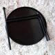 Folding black metal coffee tables with handle, 80s
