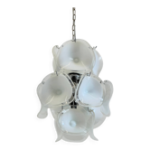 Chandelier en verre de Murano Gino Vistosi avec disques en verre
