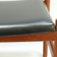 Ottoman - stool, teak - faux leather, Spottrup Denmark - 1960s