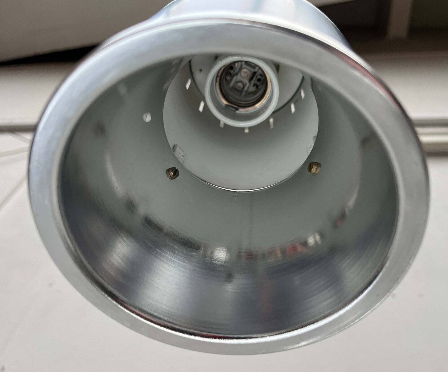 Mid-century minimalist Dutch suspensions attributed to Louis Kalff for Philips, 1950s, set of 4.