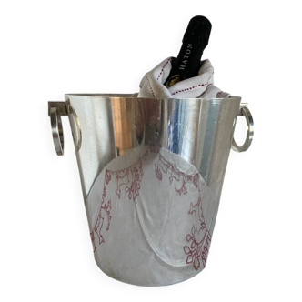 Seau à champagne en métal argenté Saint Medard 