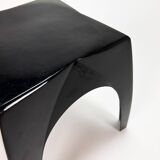 Italian fiberglass black stool, 1960s