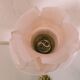 Pair of bronze swan and pink tulip wall lights in glass paste