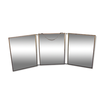 Miroir triptyque de barbier