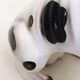 Large black and white ceramic dog (H 46 cm)
