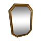 Octagonal Wall Mirror with Vintage Molded Gilded Wood Frame