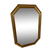 Octagonal Wall Mirror with Vintage Molded Gilded Wood Frame