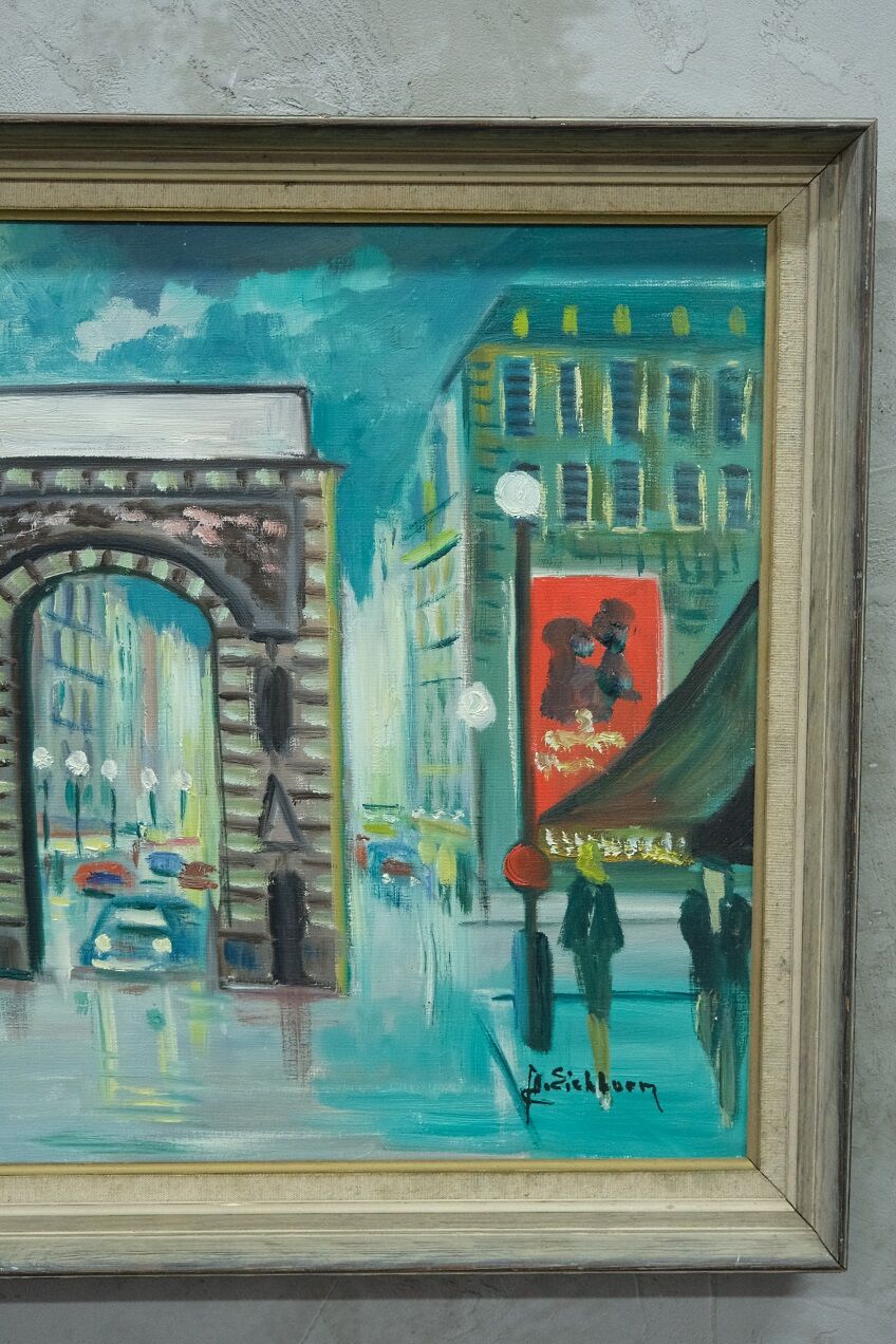 Swedish Modern Painting by Jack Eichborn, Oil on Canvas, 1960s